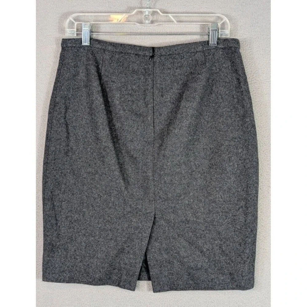 J. Crew The Pencil Skirt Womens Sz 6 Patch Zip Pockets Academia Work Office Gray